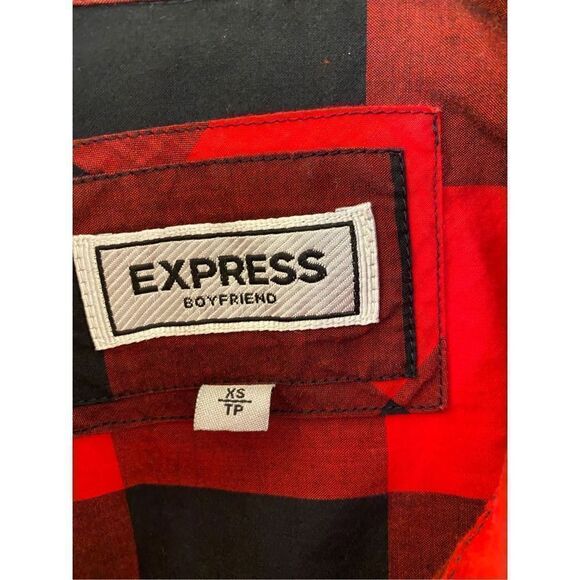 Express women’s buffalo check plaid, longsleeve shirt, size XS - Picture 4 of 4